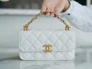 Chanel 22k Mini WOC Bag 17CM White - 4