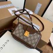 Gucci GG Supreme Monogram Mini Clasp Bag Beige Brown - 6