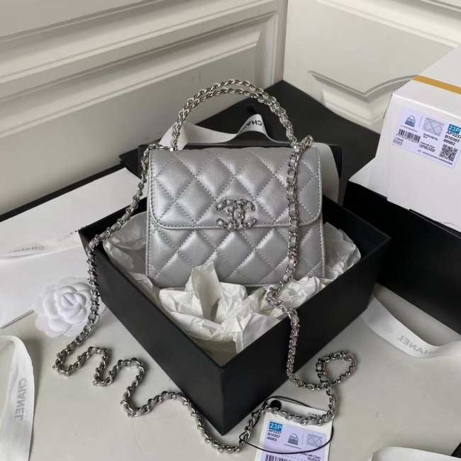 Chanel Handbag In Silver 15CM AP3237 - 1