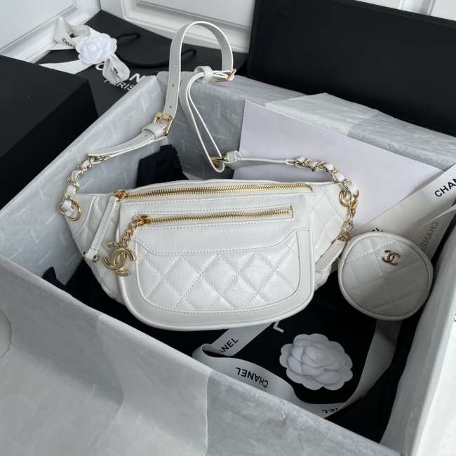 Chanel Waist Bumbag in White 34CM - 1