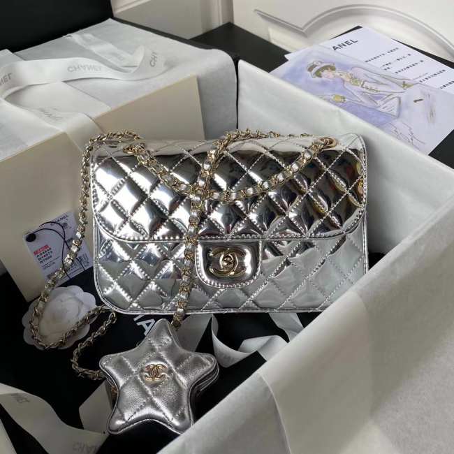 Chanel Flap Bag in Silver AS4648 - 1