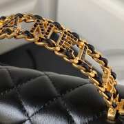 Chanel Flap Bag with Handle Black 21CM - 6