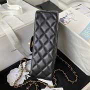 Chanel Flap Bag with Handle Black 21CM - 4