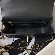 Chanel Flap Bag with Handle Black 21CM - 2