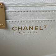 Chanel Flap Bag with Handle White 21CM - 3