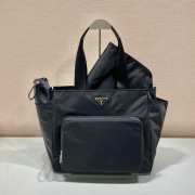 Prada Black Re-nylon Diaper Bag 35CM - 1