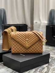 YSL Envelope Large Bag Caramel 31CM - 1