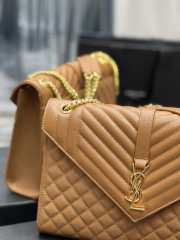 YSL Envelope Large Bag Caramel 31CM - 5