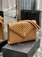 YSL Envelope Large Bag Caramel 31CM - 2