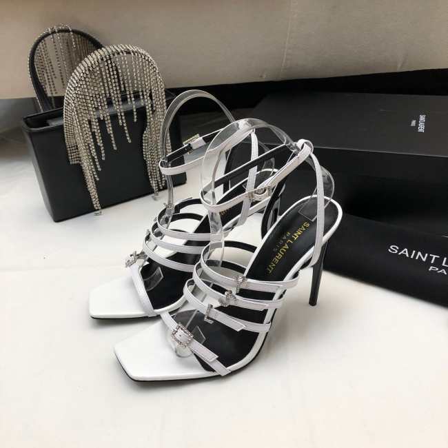 YSL Sandal Heels White - 1