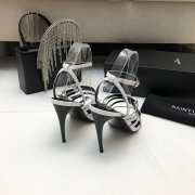 YSL Sandal Heels White - 3