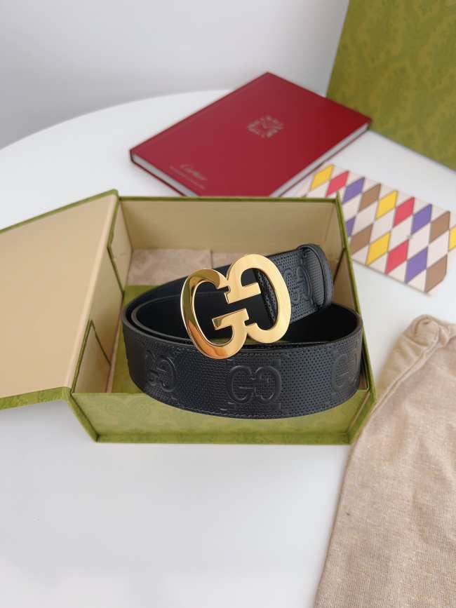 Gucci GG Belts Gold & Silver 4cm 01  - 1