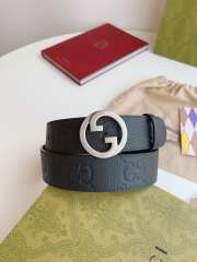 Gucci GG Belts Silver Black 05 - 1