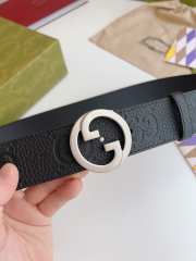 Gucci GG Belts Silver Black 05 - 5