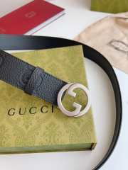 Gucci GG Belts Silver Black 05 - 4