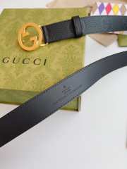 Gucci GG Belts Gold Black 04 - 5