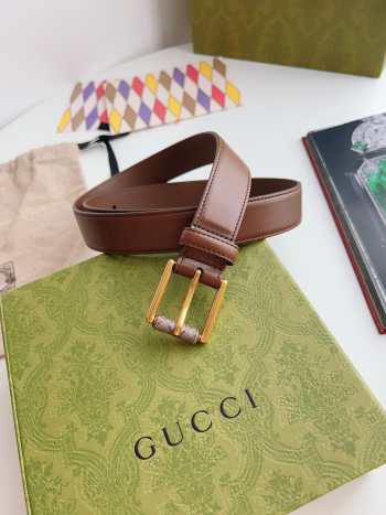 Gucci GG Leather Belts 3CM 06