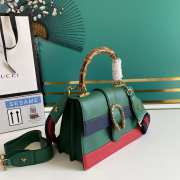 Gucci Dionysus Leather Top Handle Bag 421999 Red Green - 6