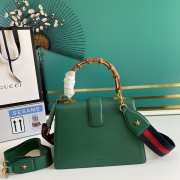 Gucci Dionysus Leather Top Handle Bag 421999 Red Green - 5