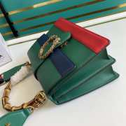 Gucci Dionysus Leather Top Handle Bag 421999 Red Green - 4