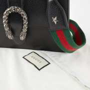 Gucci Dionysus Leather Top Handle Bag Black - 6