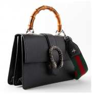 Gucci Dionysus Leather Top Handle Bag Black - 3