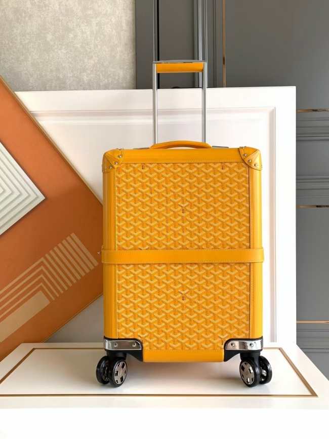 Details Goyard Bourget PM Trolley Case Yellow 50CM - 1