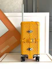 Details Goyard Bourget PM Trolley Case Yellow 50CM - 6