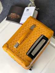 Details Goyard Bourget PM Trolley Case Yellow 50CM - 3