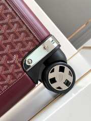 Details Goyard Bourget PM Trolley Case Burgundy 50CM - 4