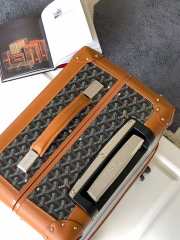 Goyard Bourget PM Trolley Case Black & Tan 50CM - 4