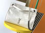 YSL Niki Shopping Bag White 33CM - 1