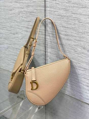 Dior Saddle Rodeo Shoulder Pouch Biscuit 19.5CM