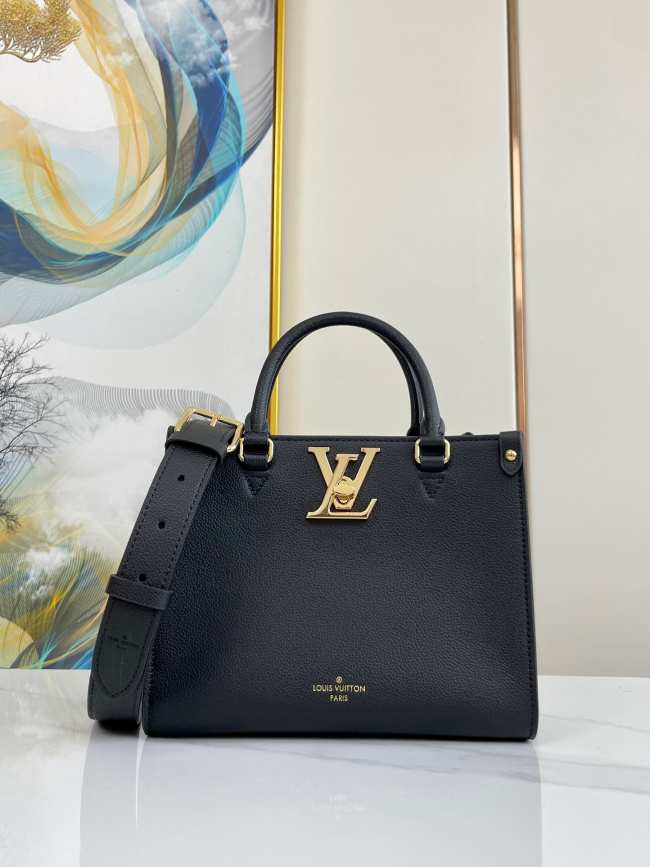 Louis Vuitton Lock & Go Handbag Black 24.5CM - 1