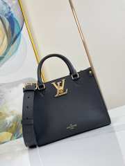 Louis Vuitton Lock & Go Handbag Black 24.5CM - 3