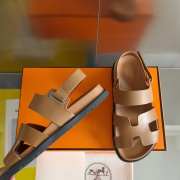 Hermes Genius Sandals 006 (Black, White, Brown) - 4