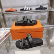 Hermes Chyper Sandals 005 (Black, White, Brown) - 5