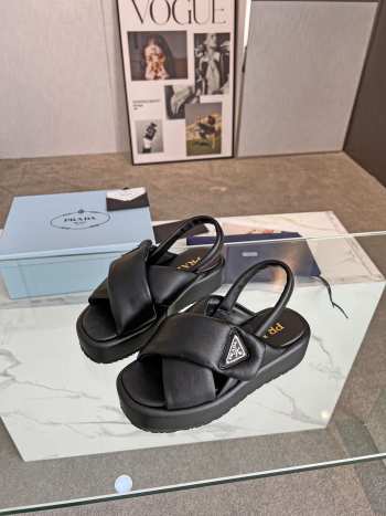 Prada Soft Sandals (Black, White, Caramel)