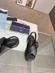 Prada Soft Sandals (Black, White, Caramel) - 3