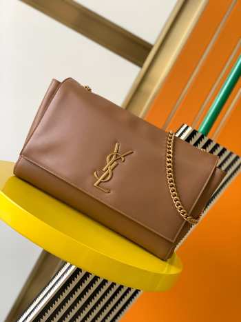 YSL Reversible Medium Kate in Suede Brown 28.5CM