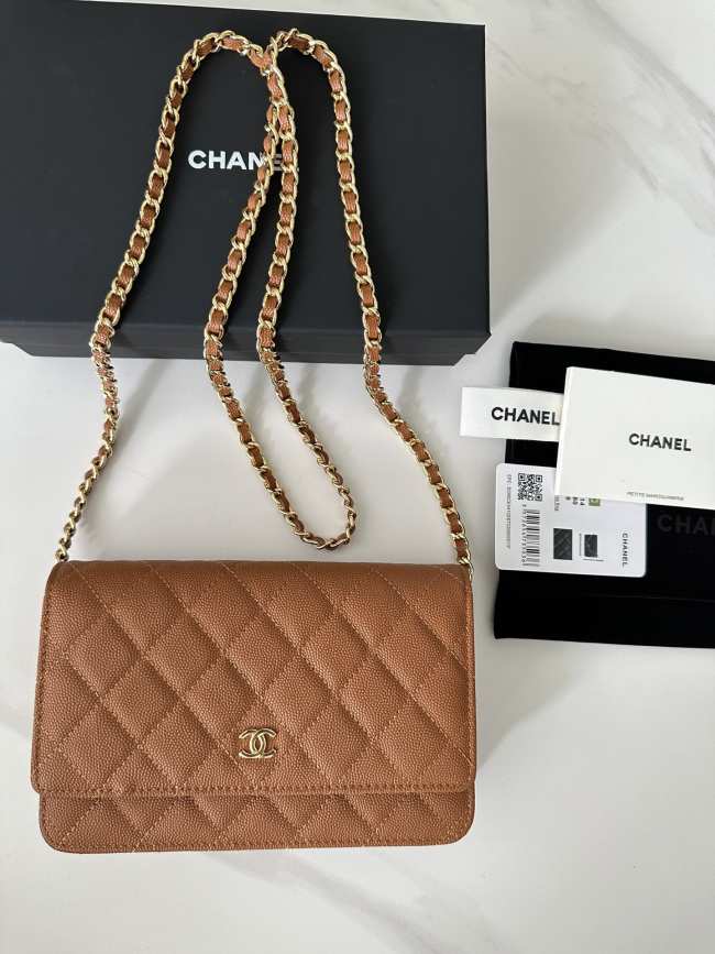 Chanel WOC Shoulder Bag Tan - 1