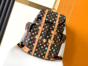 Louis Vuitton Christopher Backpack Bag Brown M25240