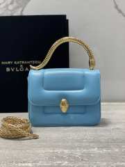 Bvlgari Serpenti Shoulder Bag Blue 19CM - 1