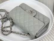 Chanel New Mini Flap Bag 20CM Grey  - 4