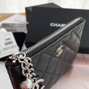 Chanel Coin Purse 15CM Black  - 5