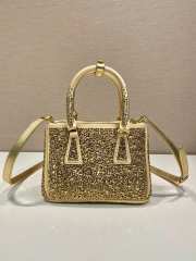 Prada Galleria Crystals-embellished Satin Mini Handbag 20CM - 4