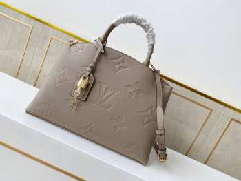 Louis Vuitton Grand Palais Monogram Empreinte Leather Bag Grey 34CM