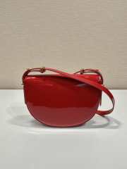 Prada Patent Shooulder Bag Red 21CM - 4