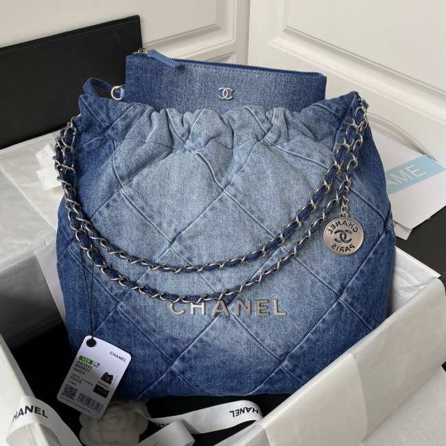 Chanel 22 Denim Shoulder Bag 37CM  - 1