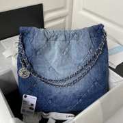 Chanel 22 Denim Shoulder Bag 37CM  - 5